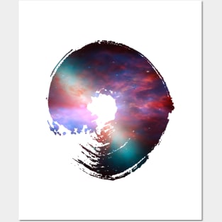 Paint brush stroke enso galaxy whoosh Posters and Art